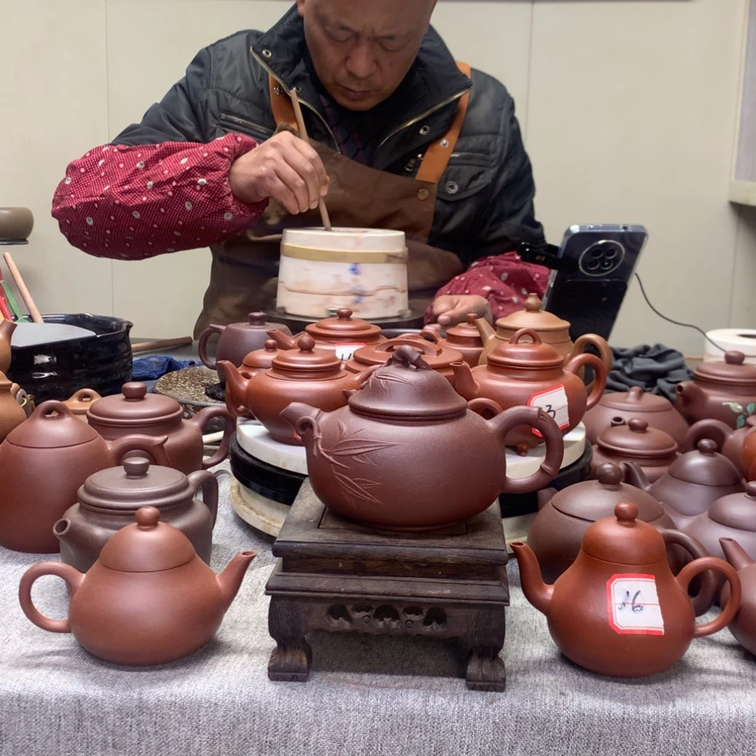 茶壶底槽青乳竹半手工制作