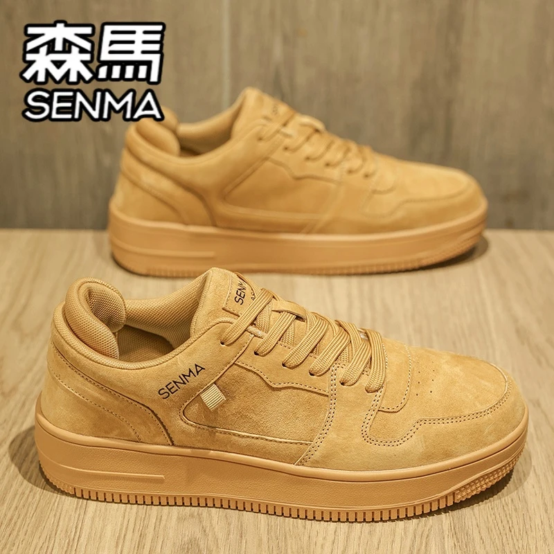 森马干净感痞帅男鞋秋冬百搭休闲板鞋男士开车工作运动增高潮鞋子