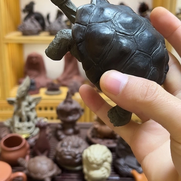 紫砂茶宠紫砂大号陆龟茶宠摆件