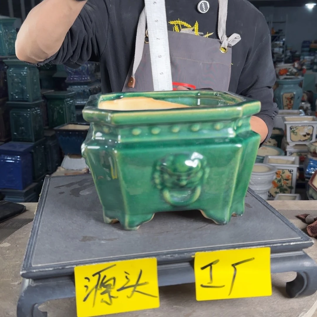 一风堂石湾花盆。高温裂微瑕