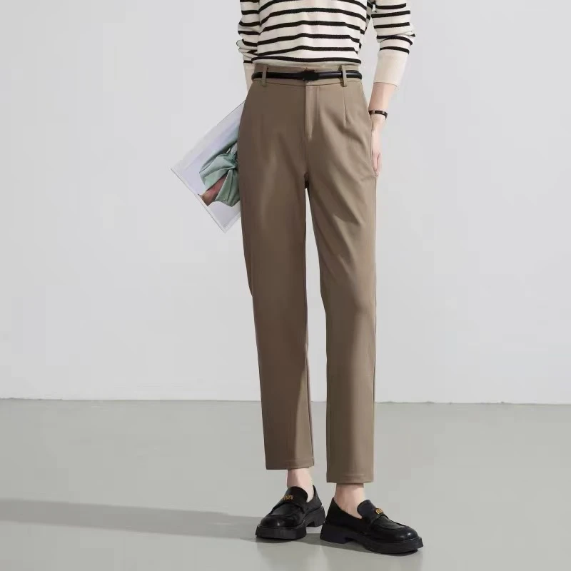 【杭州•简S奕】NN3124-时尚女装设计感休闲裤通勤直筒