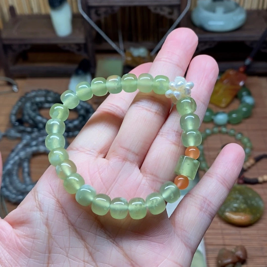 蛇纹石玉未镶嵌手链