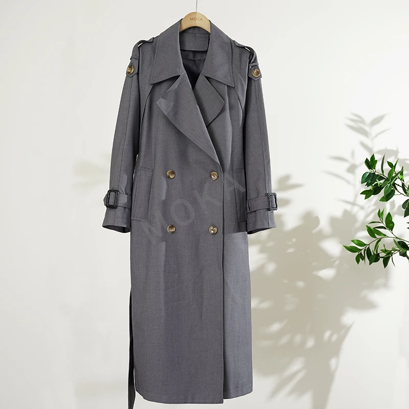 大女主气质英伦风高级感中长款风衣外套（241407）2532