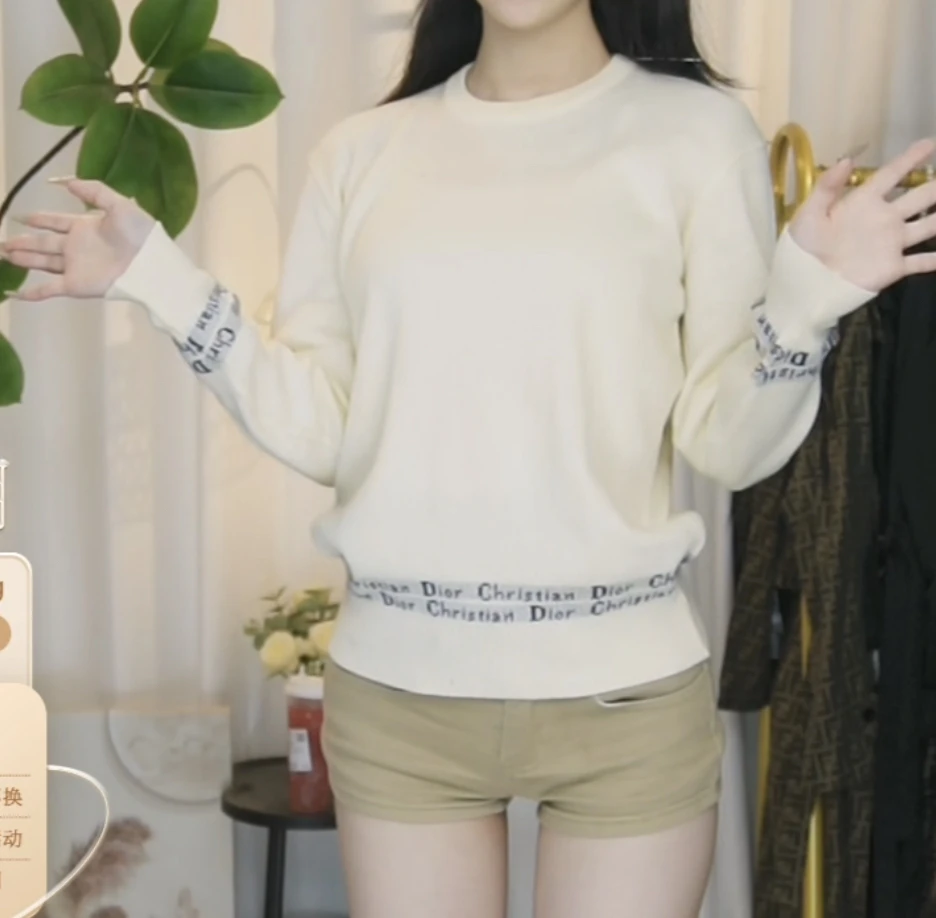 95新 DIOR/迪奥 字母logo针织圆领毛衣/fy1756