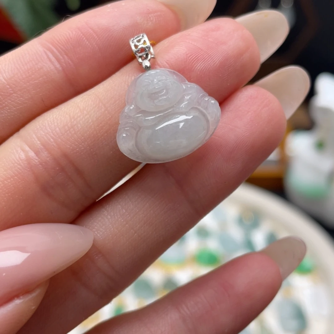 翡翠银S925镶嵌吊坠(不含链)