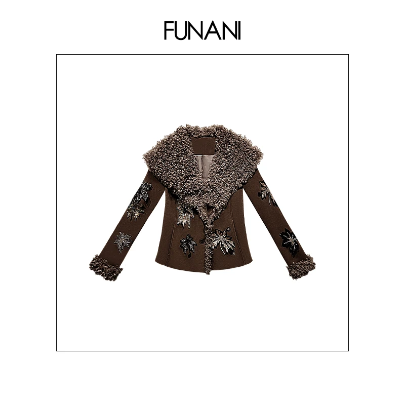 【FUNANI】轻奢法式设计感百搭保暖2025秋冬新款女装外套X2530994A