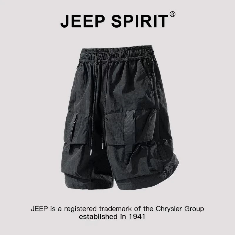 JEEP SPIRIT 吉普时尚 美式机能短裤男士夏季多口袋工装五分裤