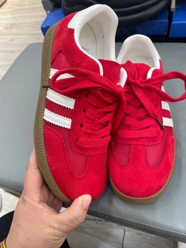 2020春夏新款韩版时尚休闲潮款德训鞋透气红色