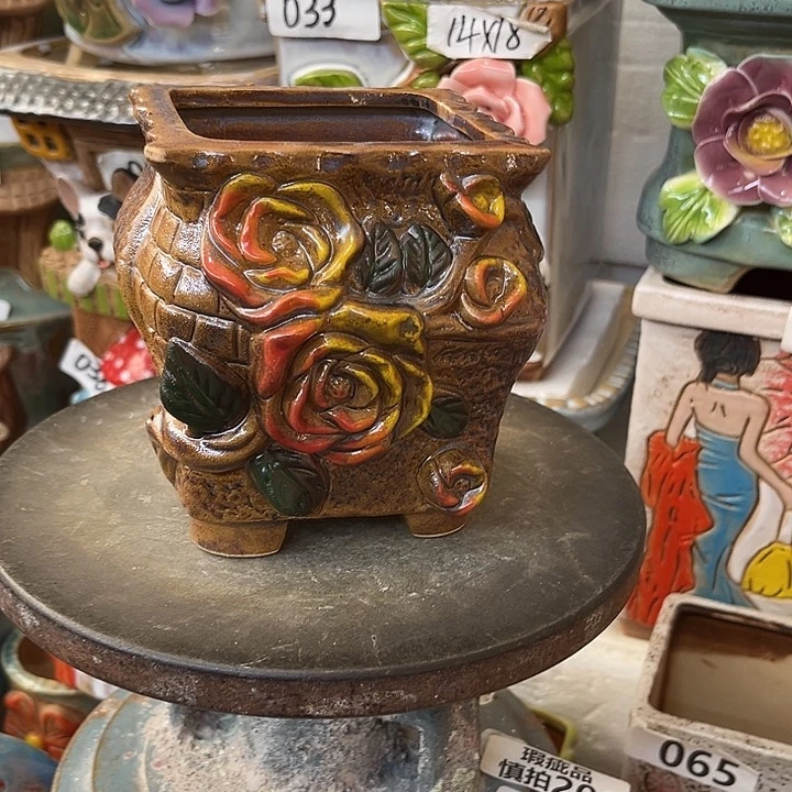 粗陶材质多肉花盆