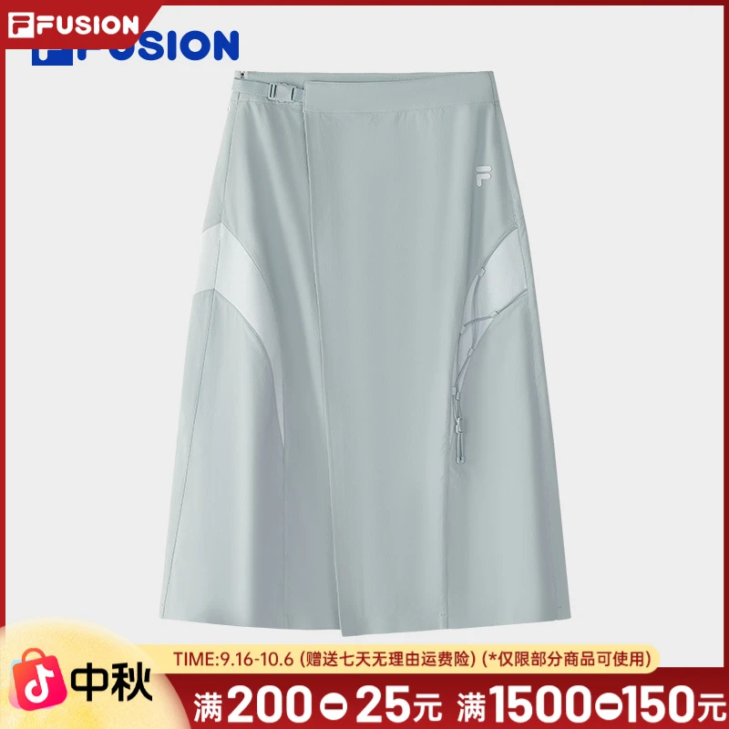 FILA斐乐女士春夏时尚休闲百搭不规则梭织运动半身裙T11W521305