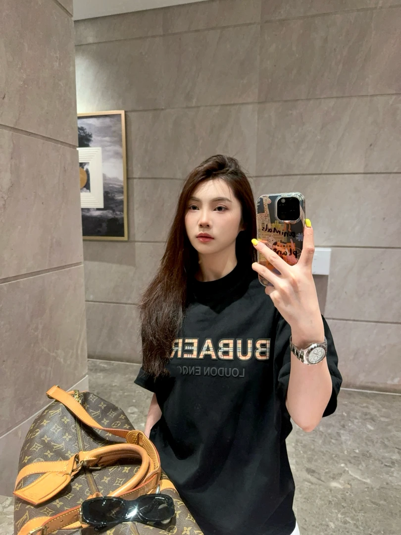 BANSUISDGA【九亿专属】2025年新款宽松【格仔英文】男女大版t恤