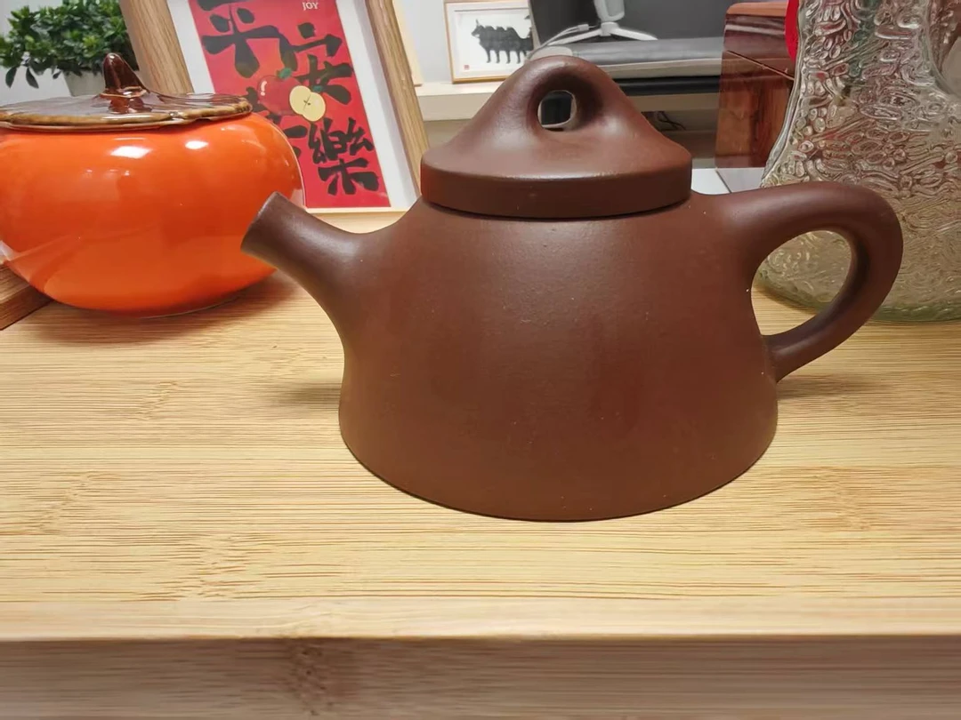 紫泥霸王石瓢紫砂壶