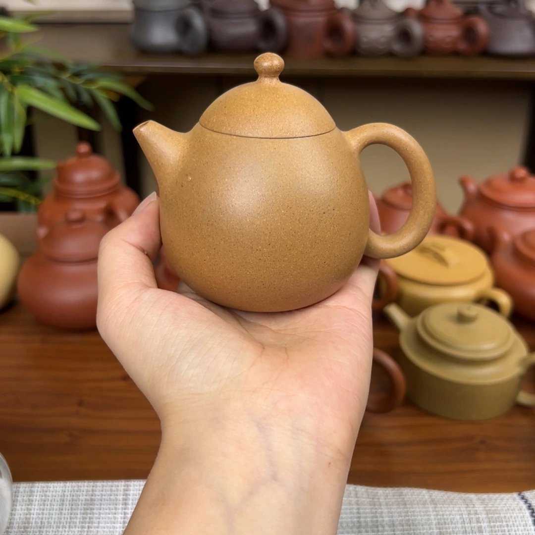 紫砂茶壶紫砂壶龙蛋黄金段150cc国工甘来兵