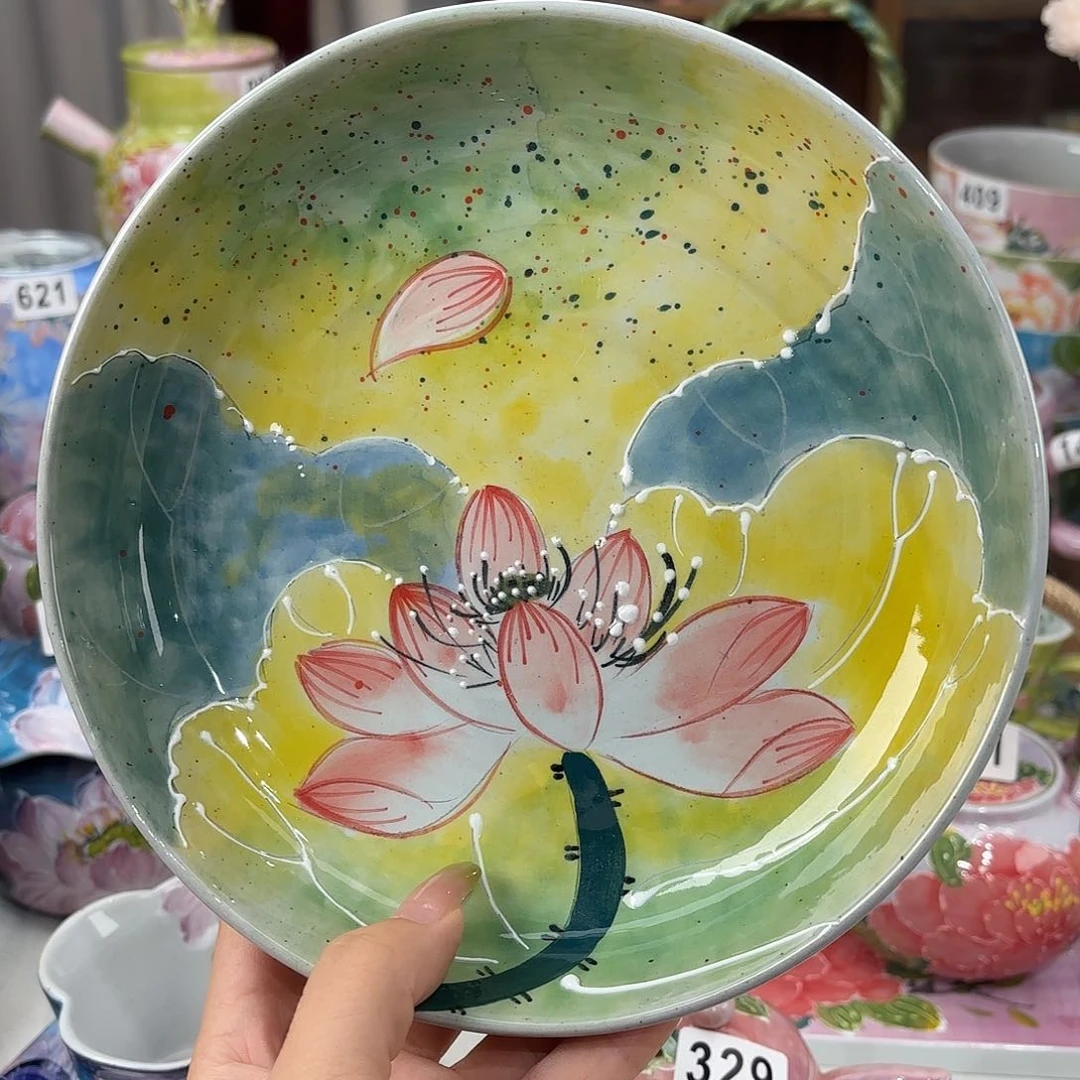 景德镇手绘高温釉下彩陶瓷茶具