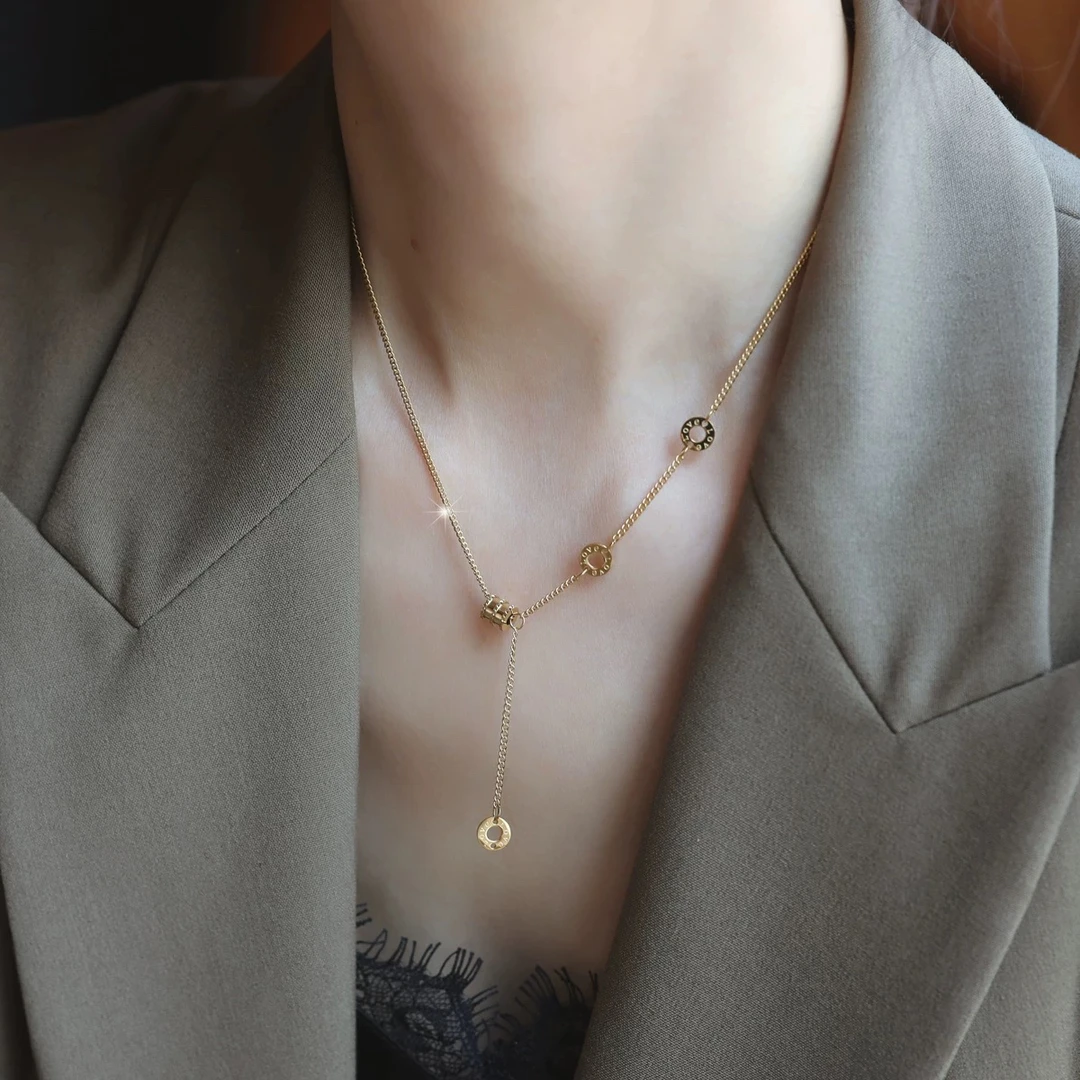 钛钢项链 「SM37」流苏小蛮腰项链轻奢小众设计不掉色锁骨链钛钢女