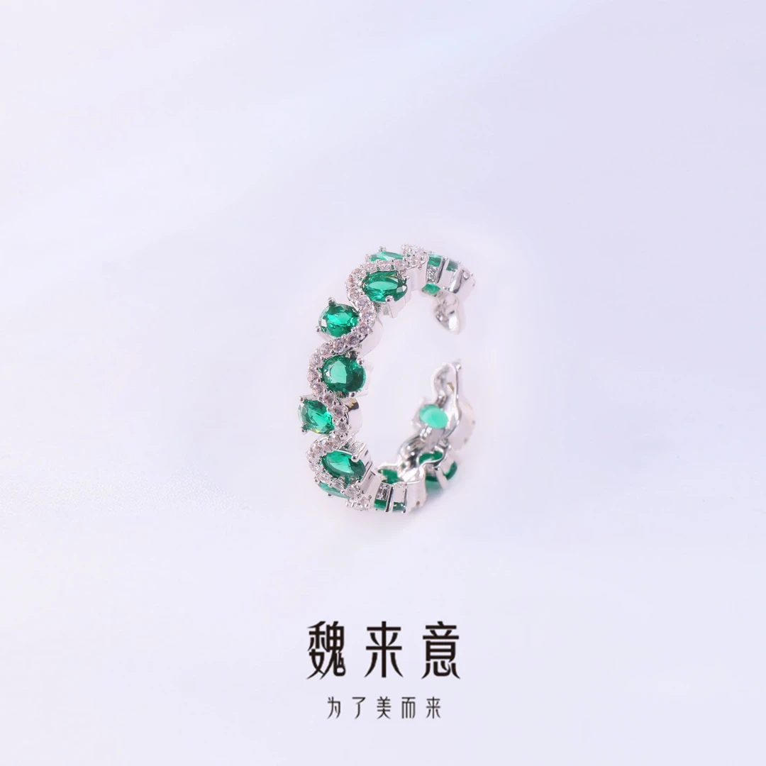 【小魏总珠宝】镀K金 木佐色波浪纹戒指（5*2mm）