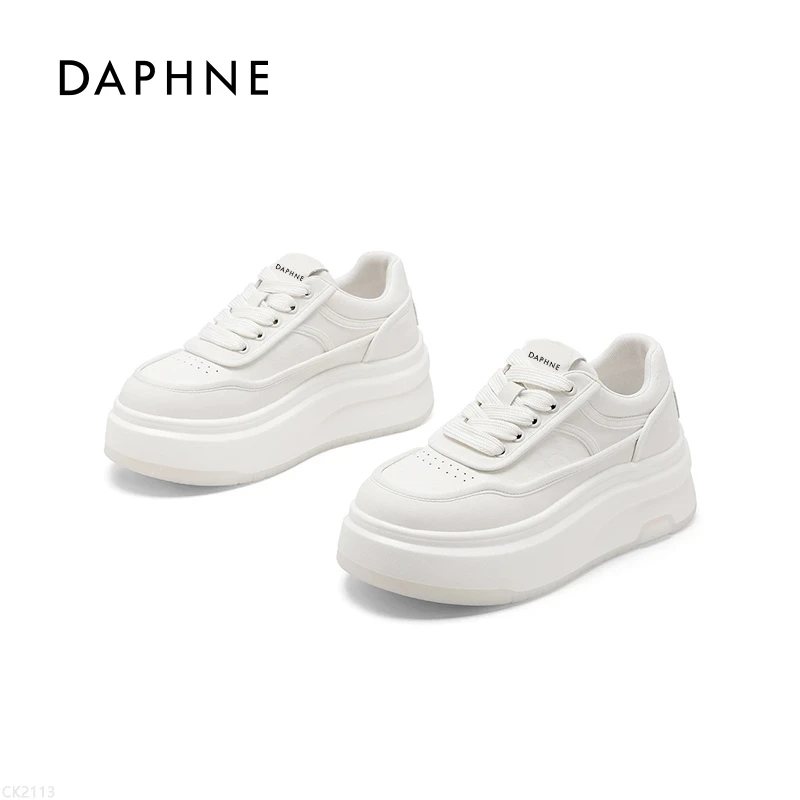 达芙妮品牌女鞋2025春季爆款厚底增高运动舒适板鞋网红经典小白鞋