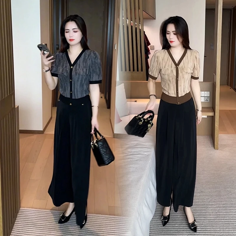 夏季设计感小众洋气时尚气质小个子休闲减龄短袖T恤小香风显瘦