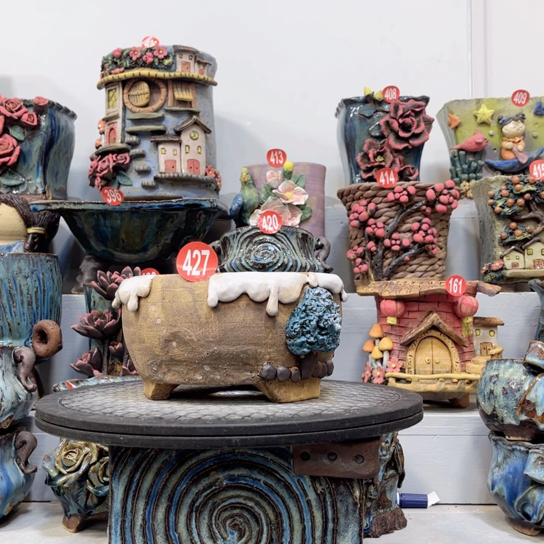 陶瓷427 号陶然花盆微瑕