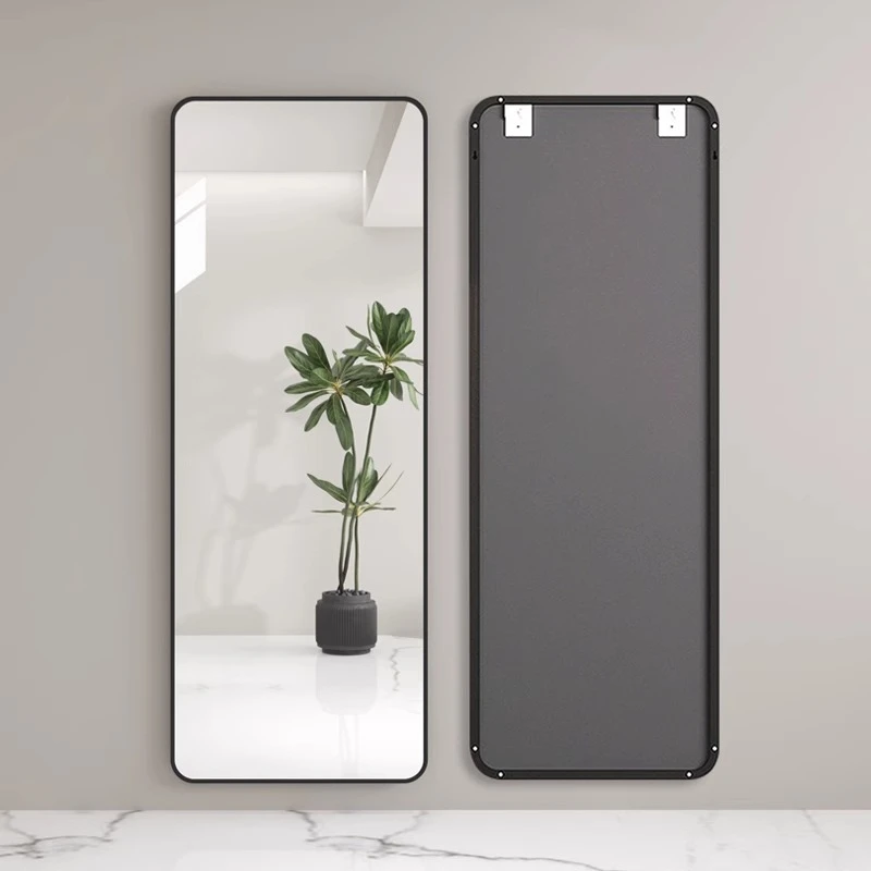简约全身穿衣镜子贴墙自粘家用卧室壁挂免打孔入户客厅试衣镜挂墙