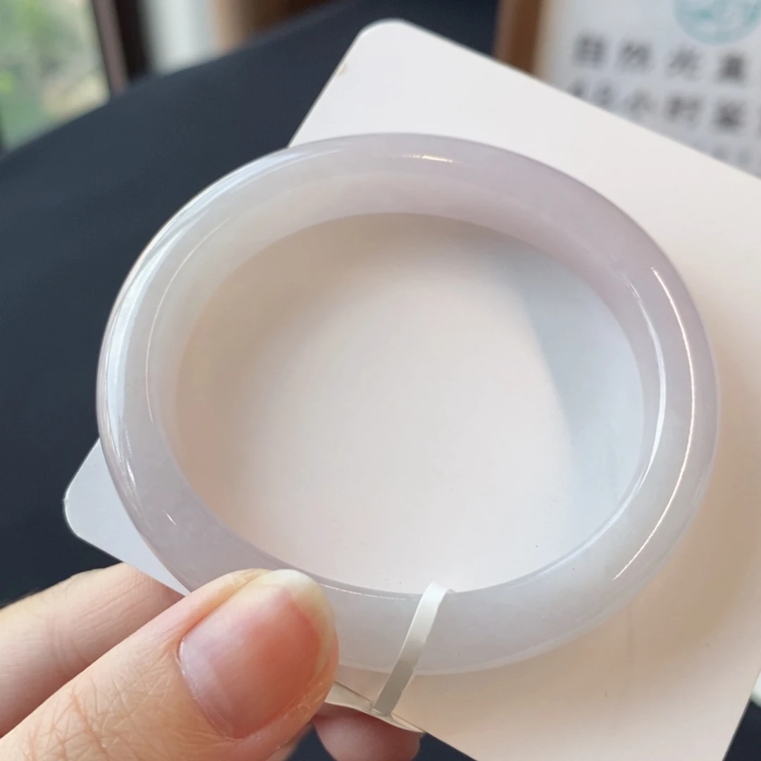 翡翠手镯未镶嵌白月光飘烟紫贵妃55.7