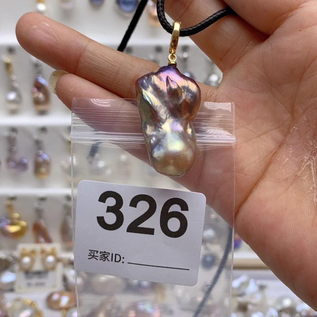 淡水珍珠颈饰银S925镶嵌哮*326