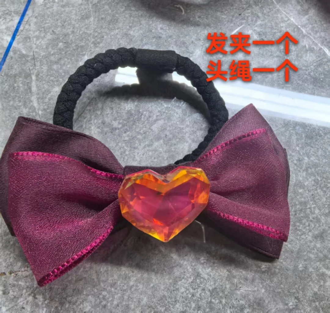 125-6暗红一套发夹一对头绳一个