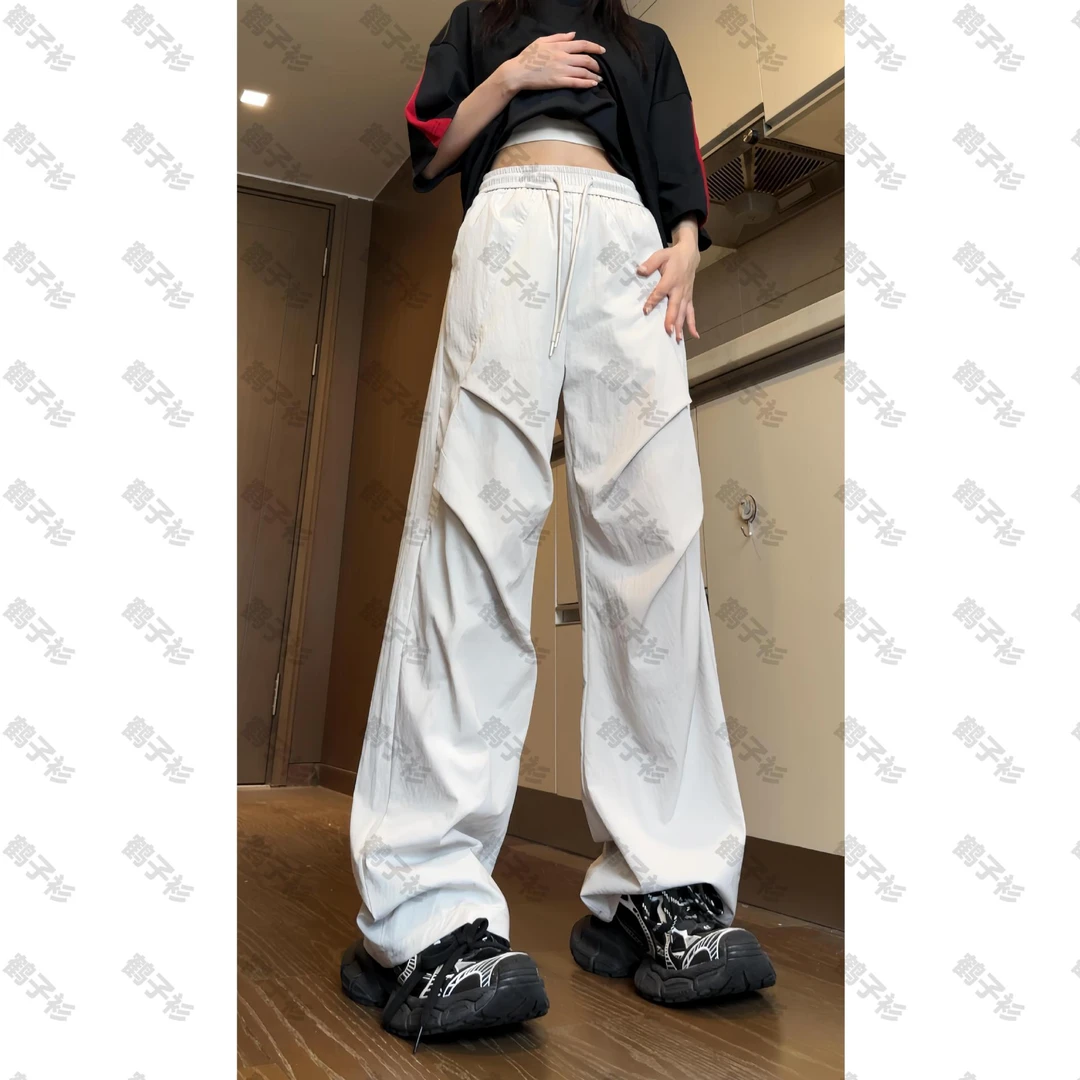 鹤子衫男士裤子男款夏季气场强大高级感痞帅慵懒风男装薄款休闲裤