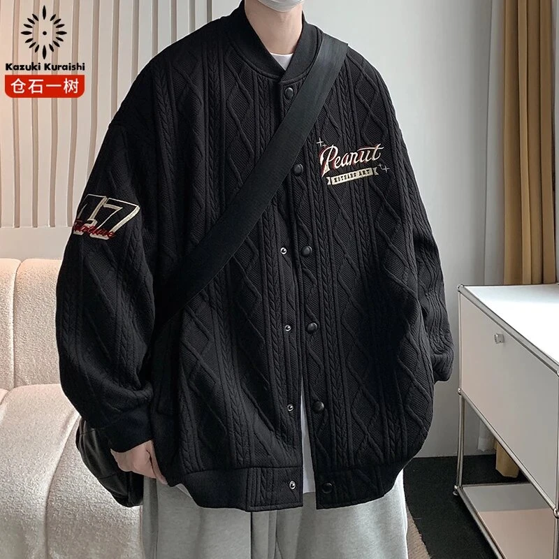 仓石一树潮牌秋冬帅气棒球服夹克男士潮流新款时尚百搭设计感外套