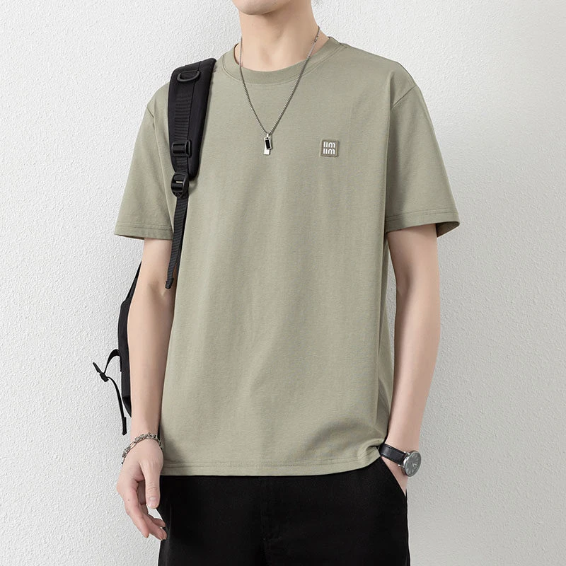 男士短袖青年夏季T恤打底衫潮流休闲上衣薄款韩版百搭纯色上衣