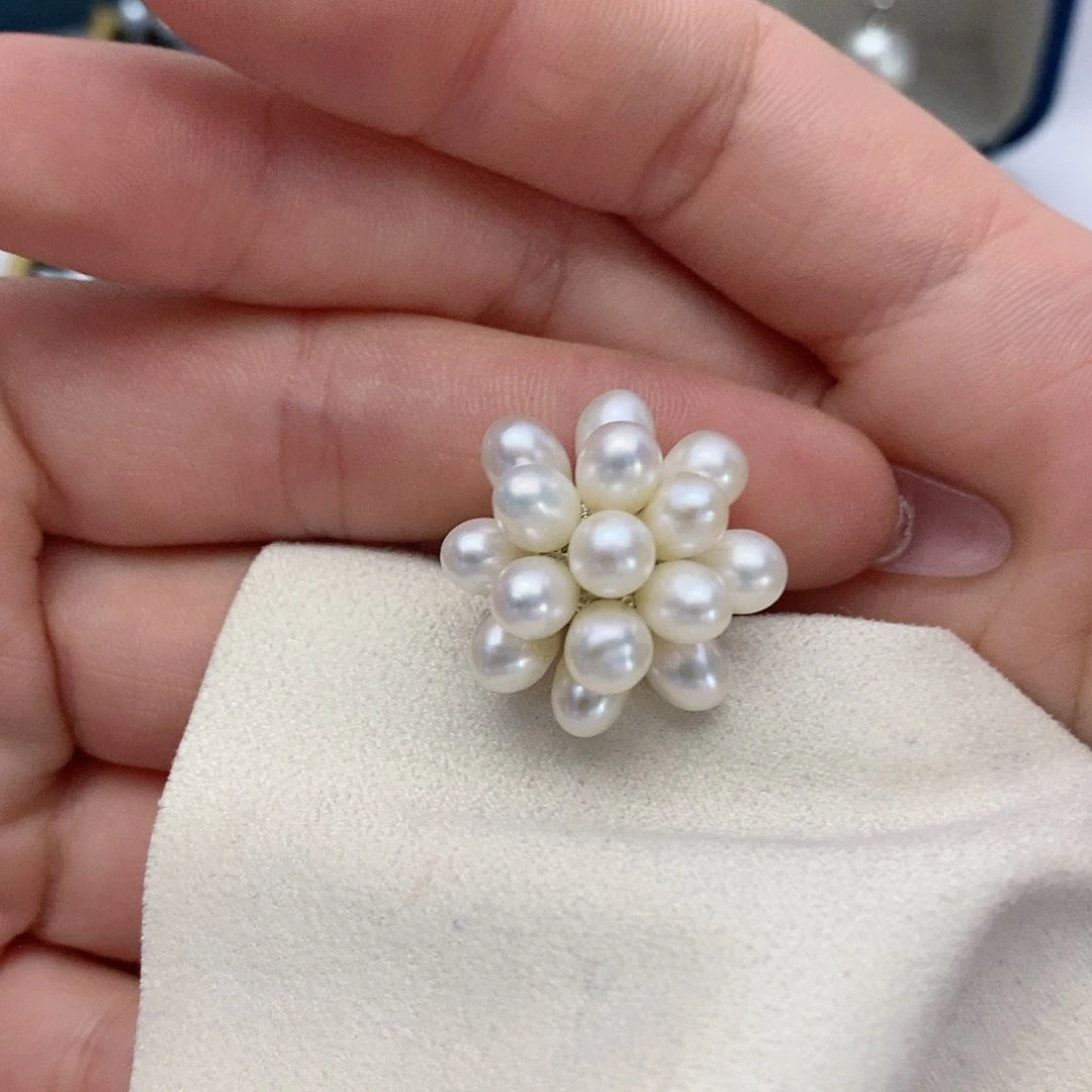 【闪购商品】淡水珍珠戒指合金4