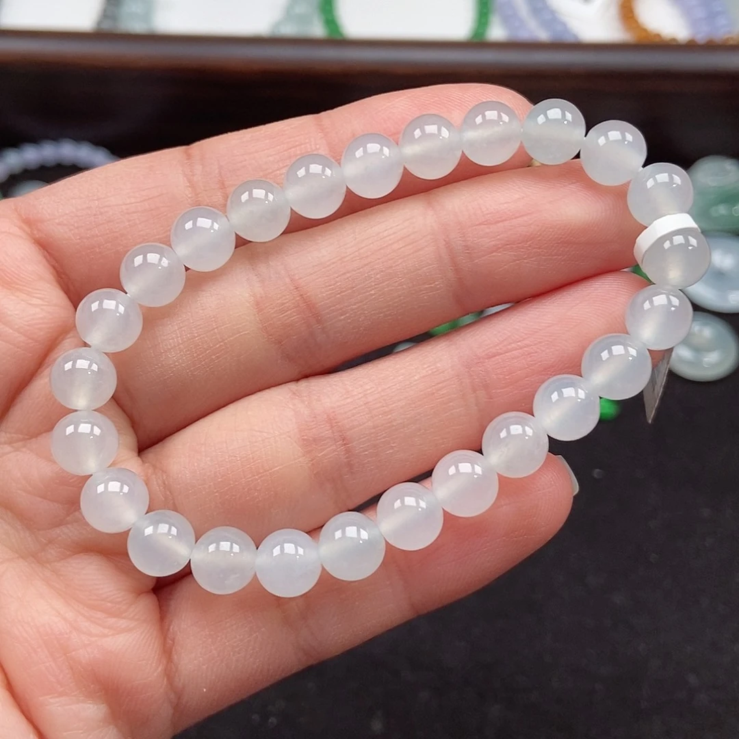 翡翠未镶嵌手串卡7.3