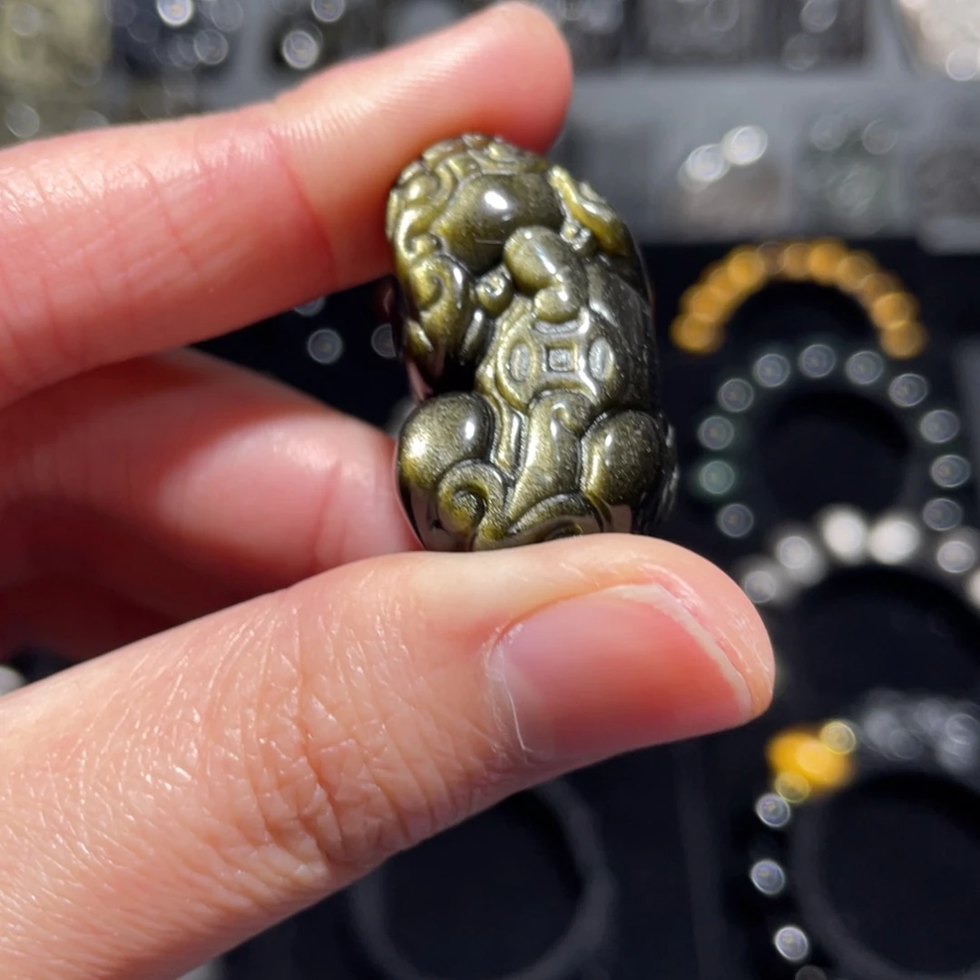 黑曜岩珠宝奇石未镶嵌沙***家