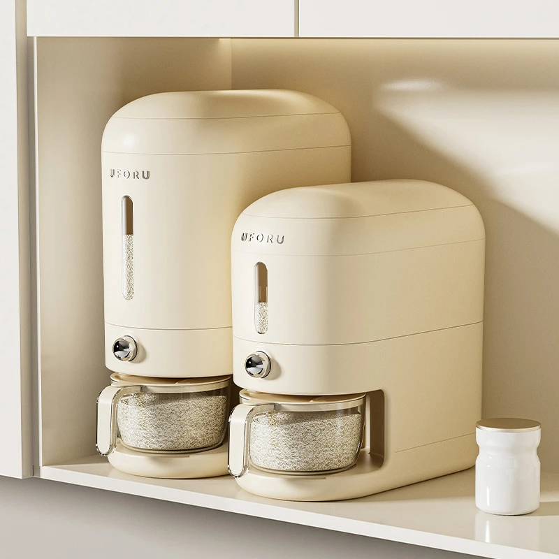 橱明星按压米桶家用厨房防潮杂粮罐多功能大容量窄缝五谷收纳米箱