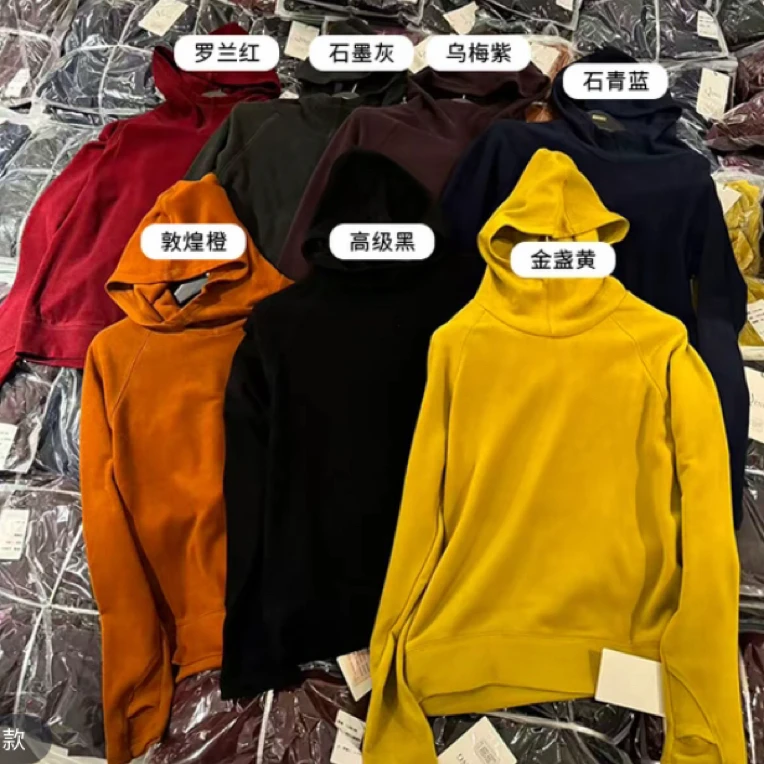 JING新款纯色帽衫女装宽松百搭长袖休闲时尚上衣