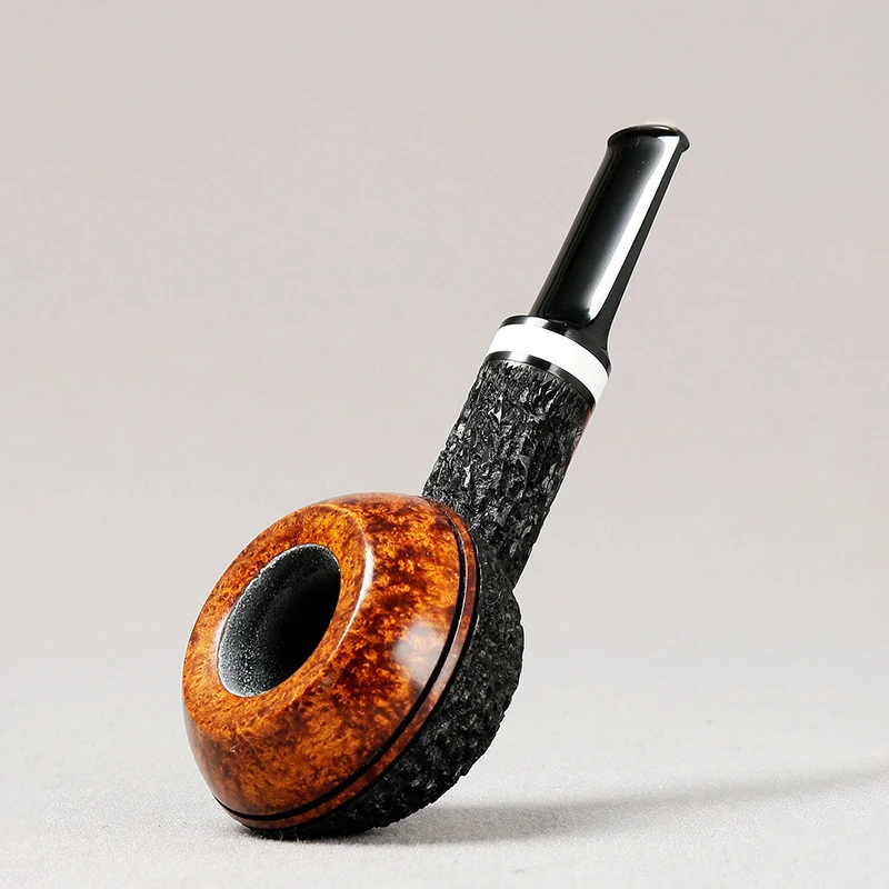 丹麦Kim Madsen基姆.麦德森 雕刻喷砂平底锅 3毫手工石楠木烟斗