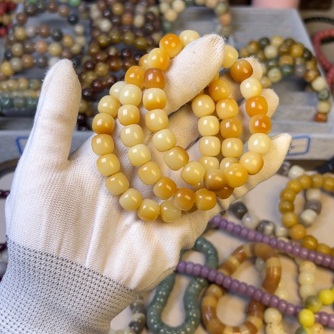 手串菩提根/象牙果碳烤桶珠卡11