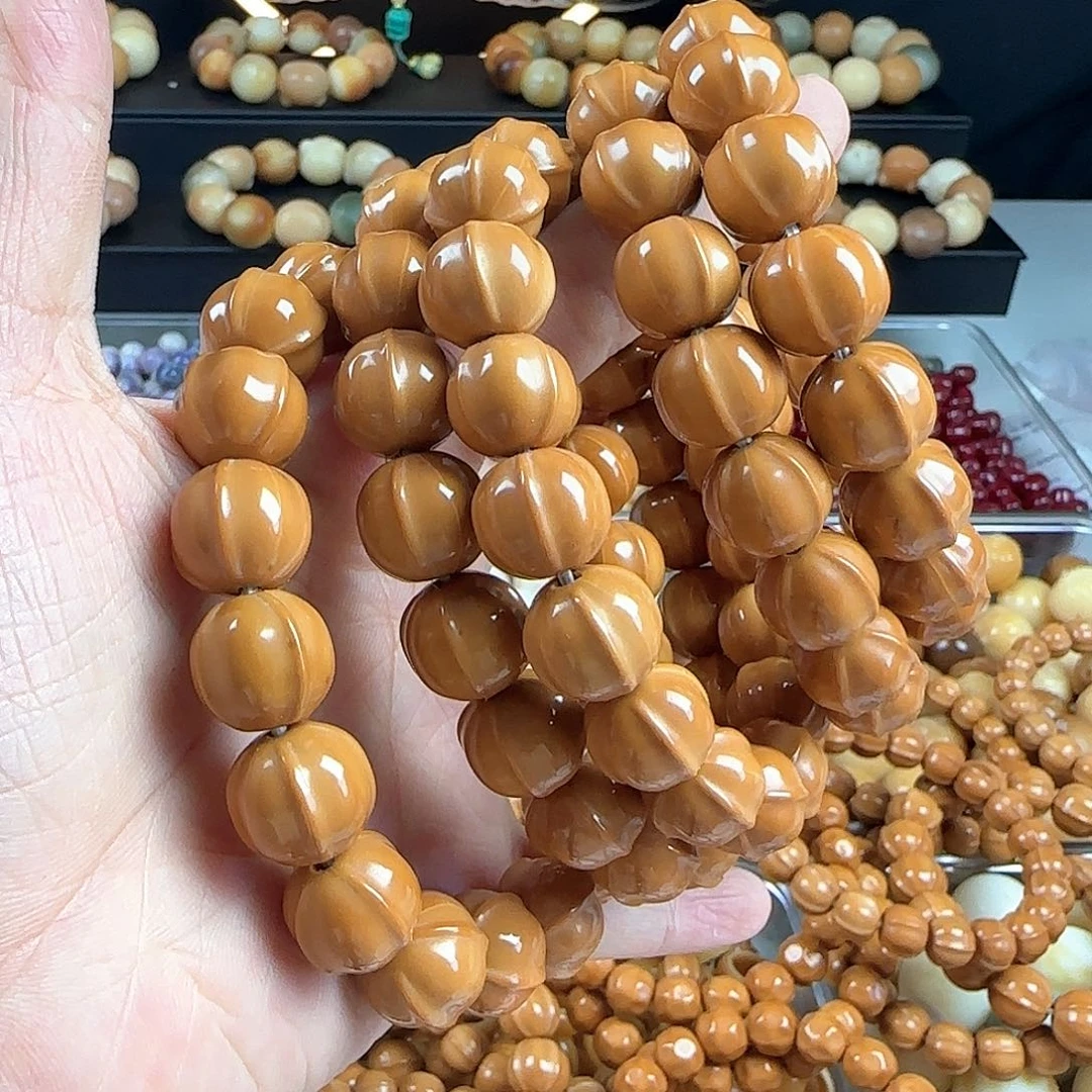 菩提根/象牙果手串小瑕卡13龙岩料鲨鱼呗1串