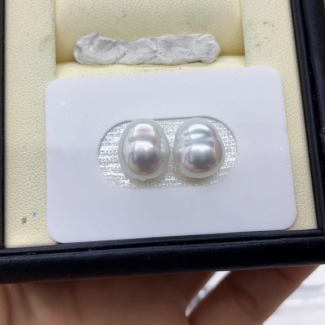 海水珍珠裸珠澳白宝石光对珠10-11mm