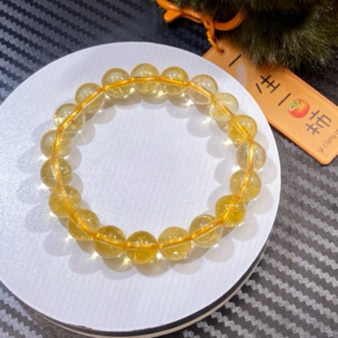 精品黄发晶手串男女款招财饰品