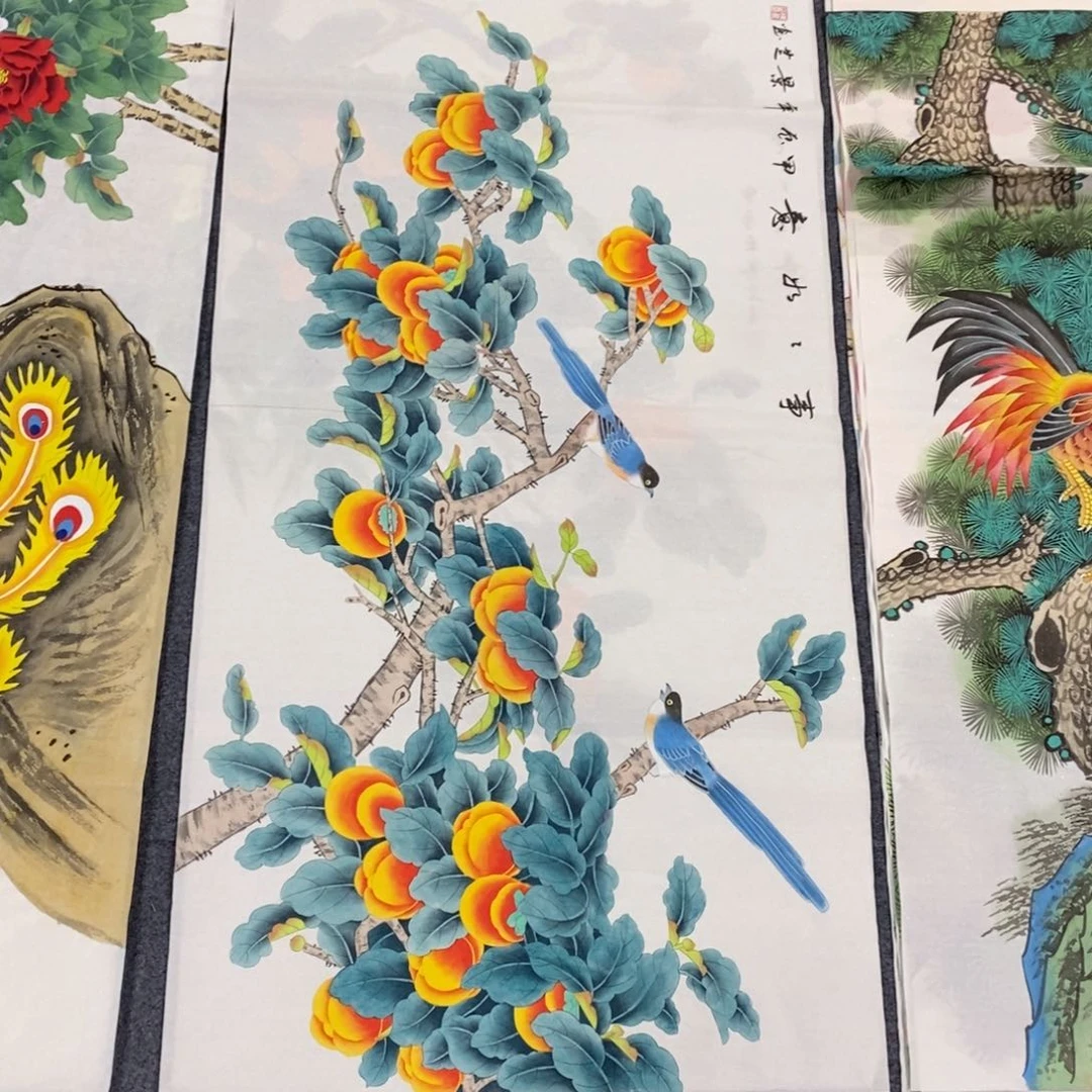 国画尺寸140✖️70四尺工笔手绘
