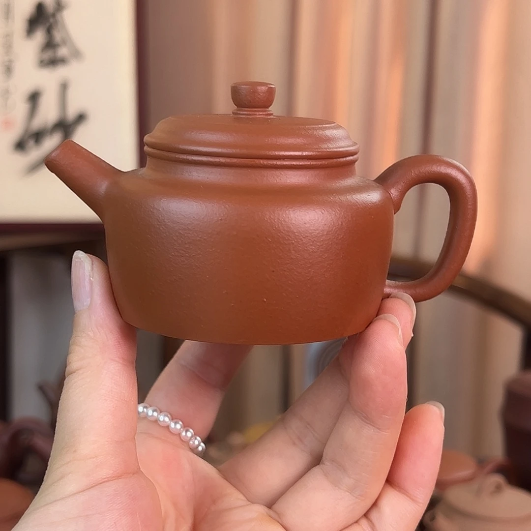 茶壶紫砂精品原矿 德钟 生砂朱泥 140cc