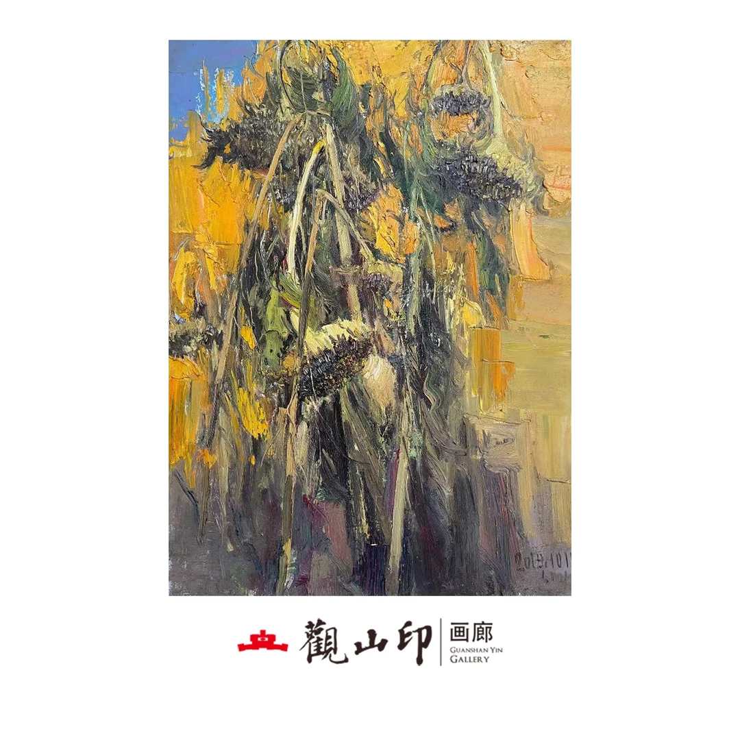 SMK原创手绘风景油画80x60cm美式复古风玄关沙发背景挂画4325