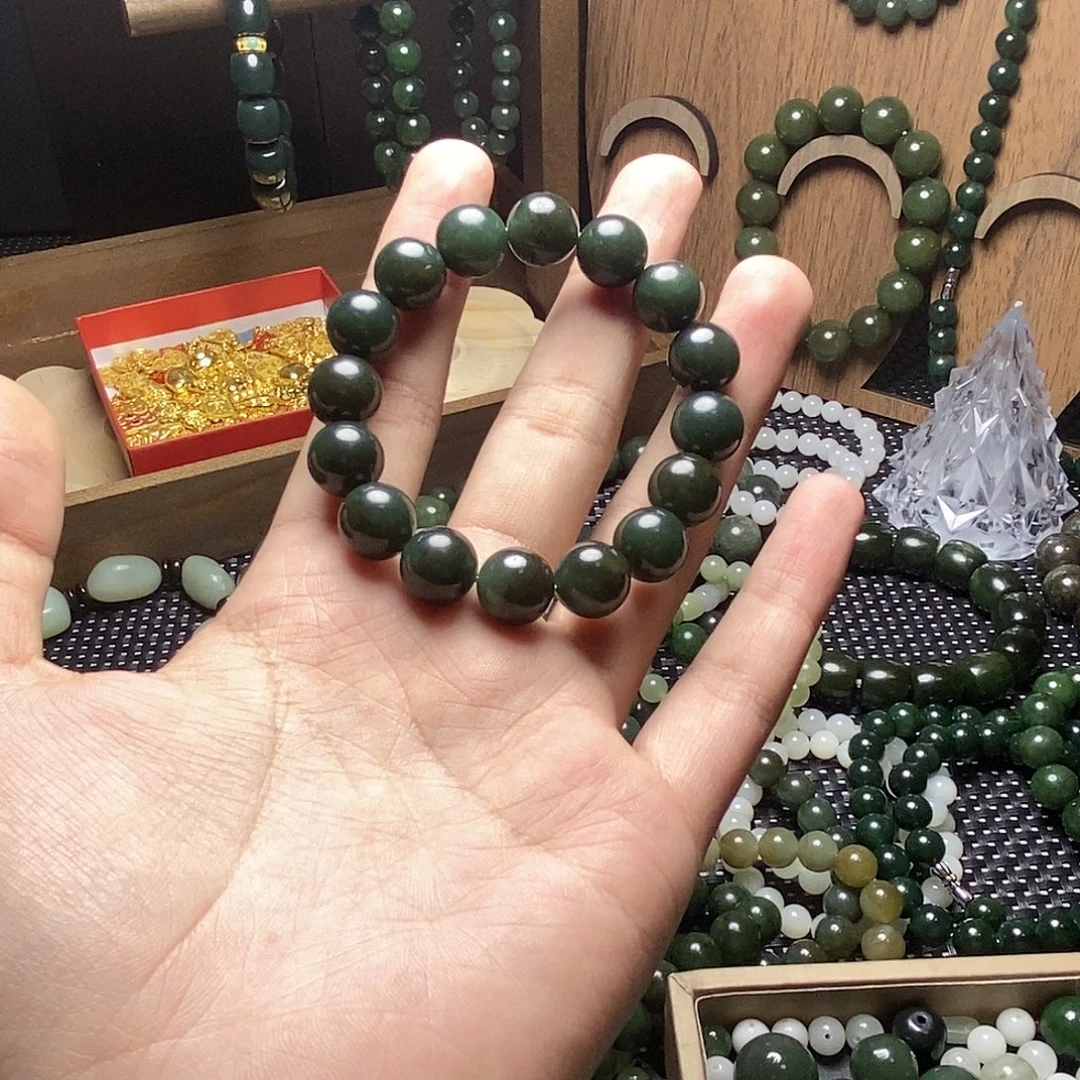 和田玉未镶嵌手串21
