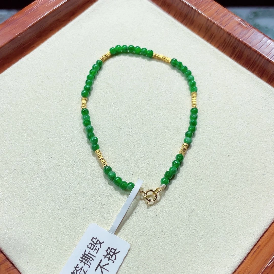 翡翠未镶嵌手链天然缅甸翡翠A货卡2.9