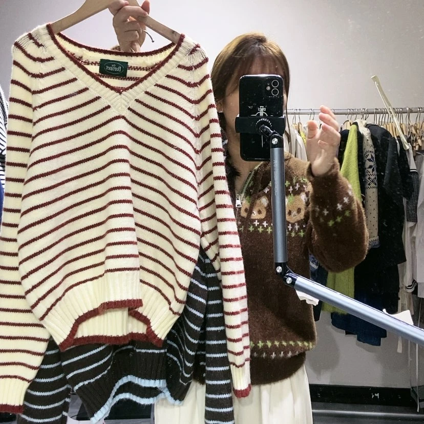【闪购商品】杏色条纹