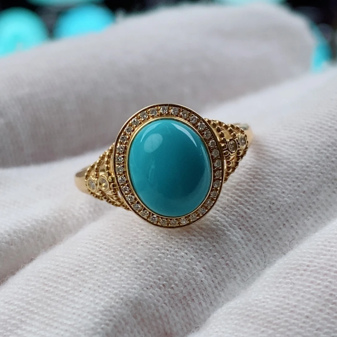 绿松石配饰18K金镶嵌