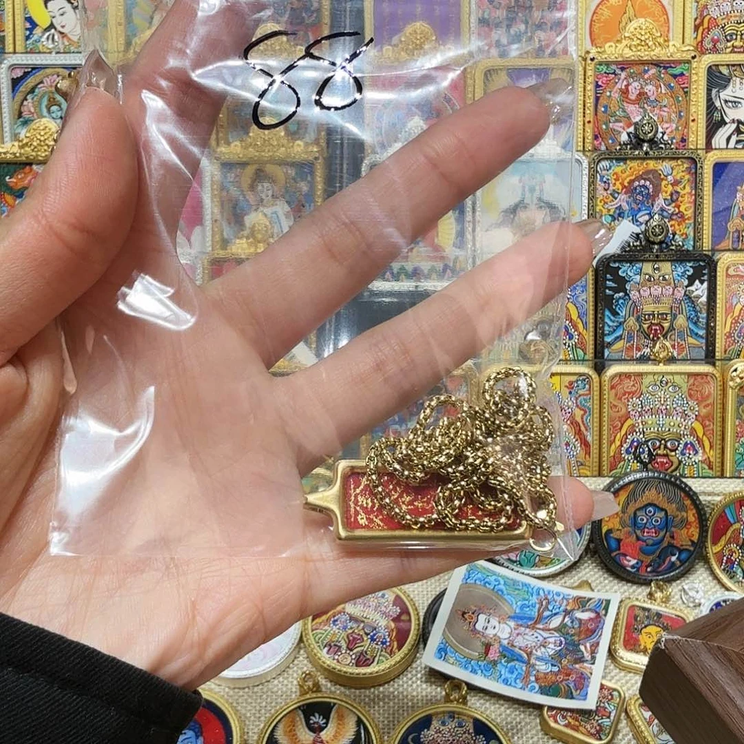 吊坠热贡纯手绘唐卡非遗文化