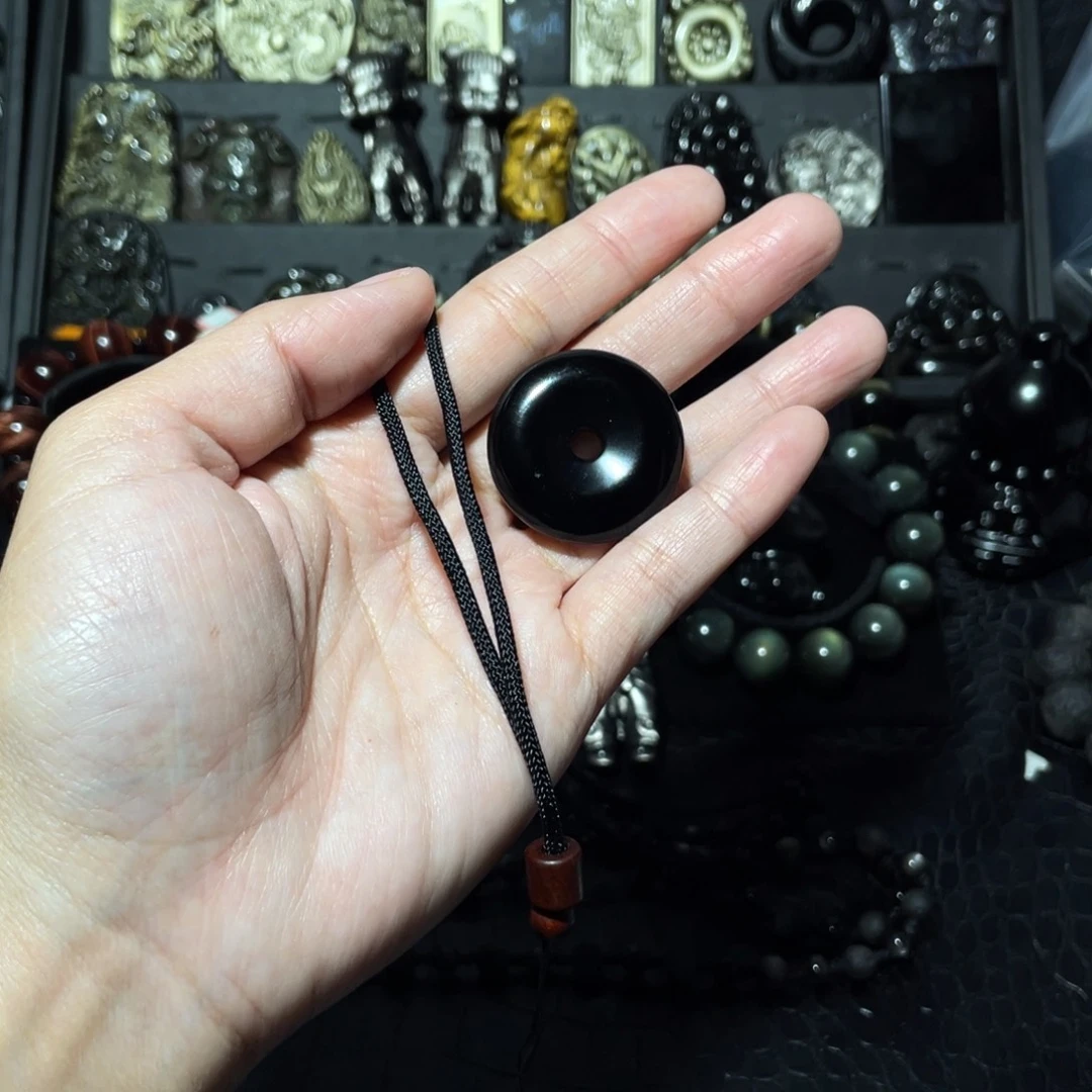 黑曜岩颈饰未镶嵌金****发