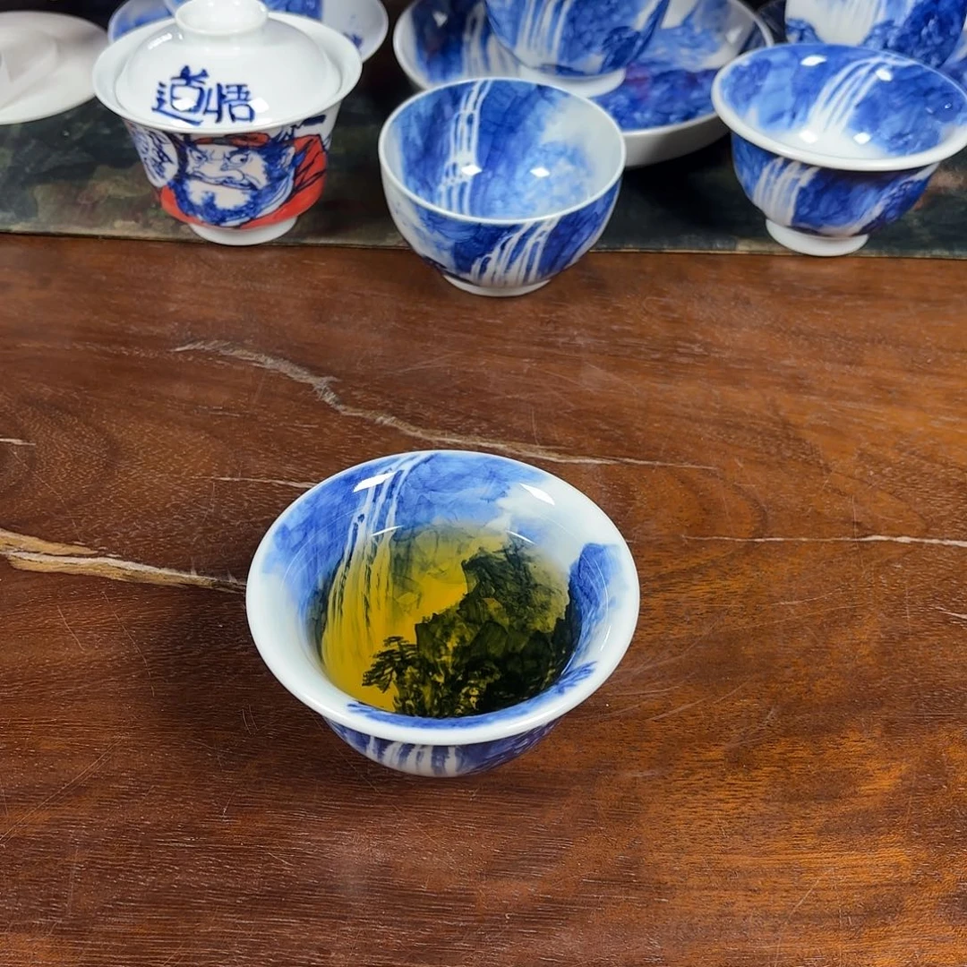 国一王老师手绘山水